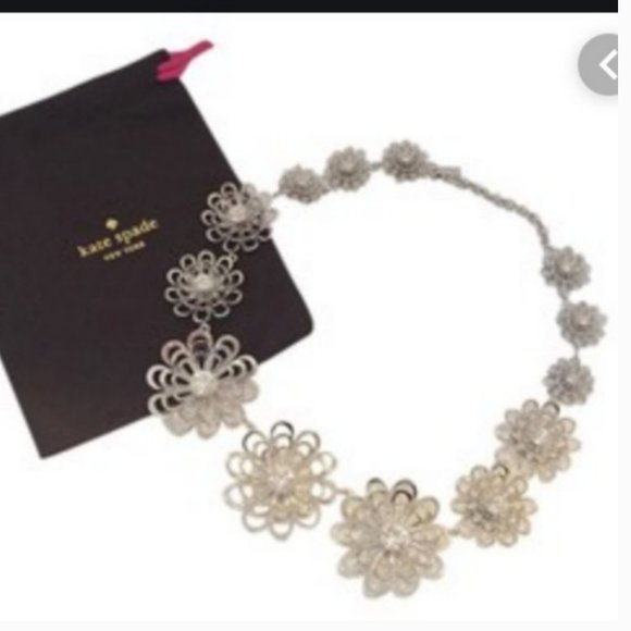 kate spade oops a daisy silver flower necklace nwo - Picture 2 of 8